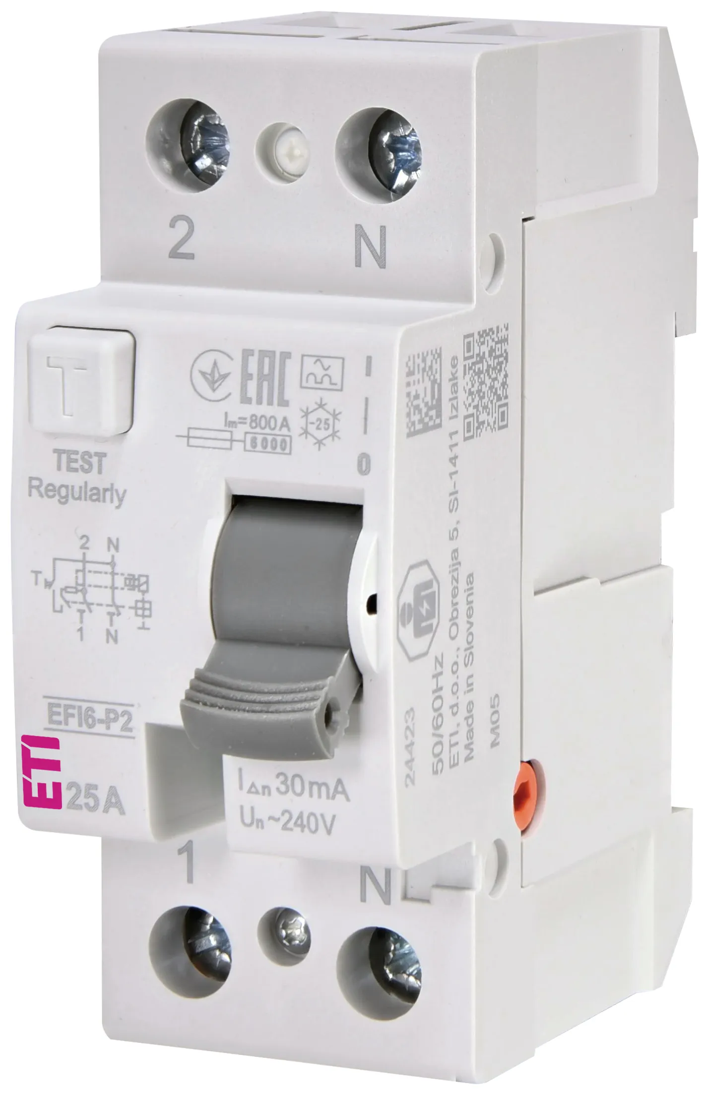 Zaštitna sklopka na diferencijalnu struju EFI6-P2 A 25/0.03 002061261
