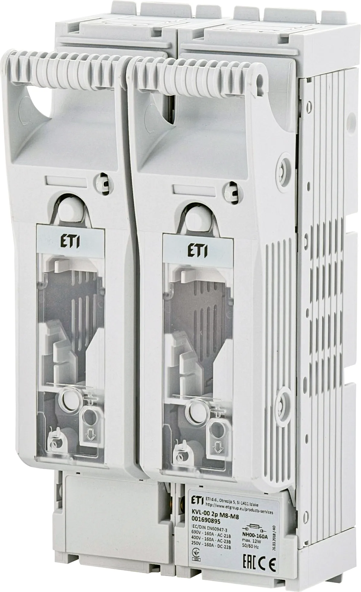 Rastavljač prekidača osigurača KVL-00 2p M8-M8 001690895