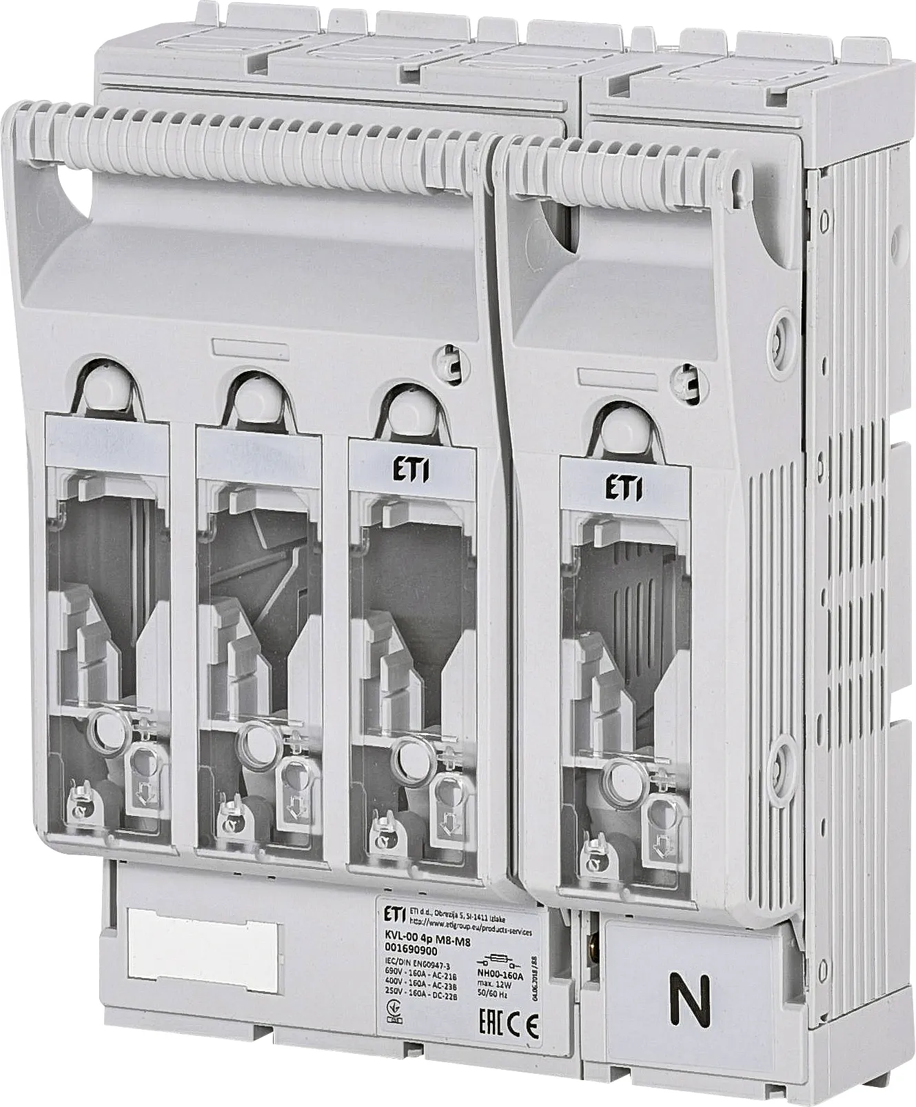 Rastavljač prekidača osigurača KVL-00 4p M8-M8 001690900