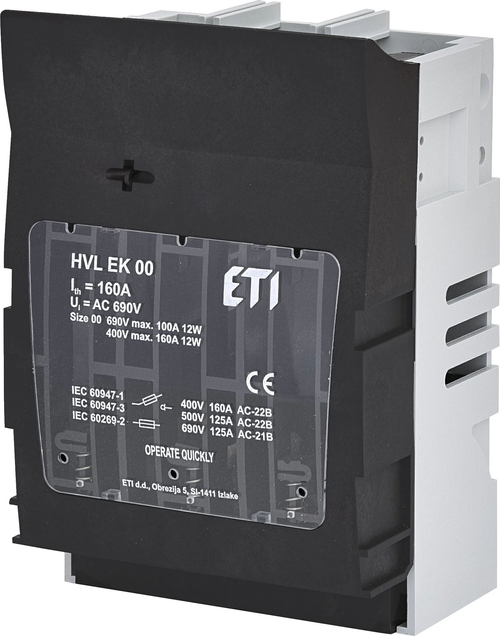 Rastavljač prekidača osigurača HVL EK 00 3p M8 001701250