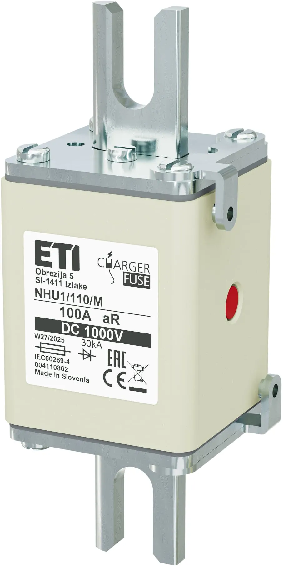 Topljivi osigurač NHU1/110/M aR 100A/1000V DC 004110862