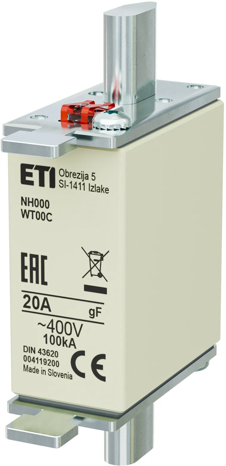 Topljivi osigurač NH000 gF 20A/400V 004119200