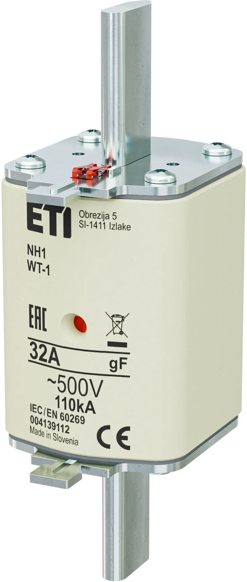 Topljivi osigurač NH1/WT-1 gF 32A/500V 004139112