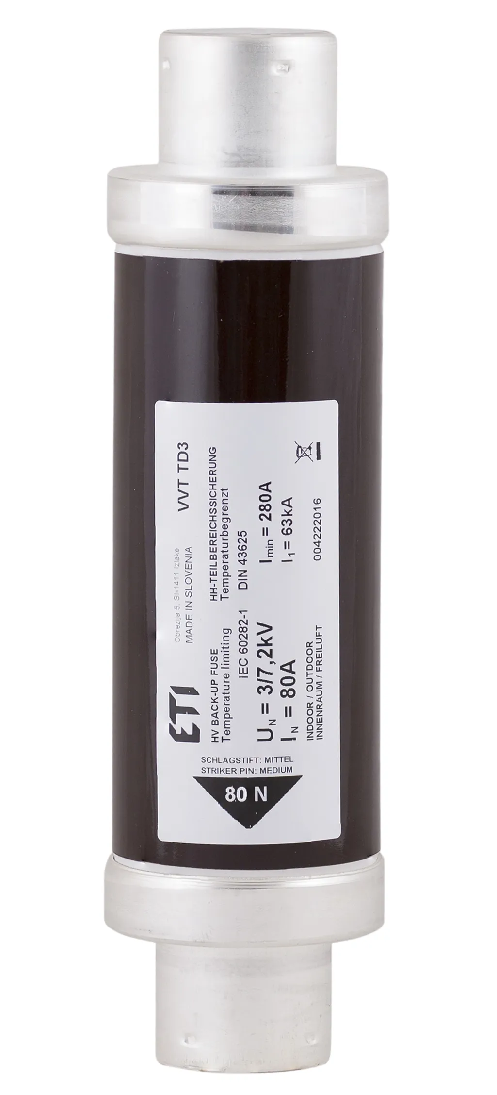 Topljivi osigurač VVT-D3 7,2kV/2A 292 004222503