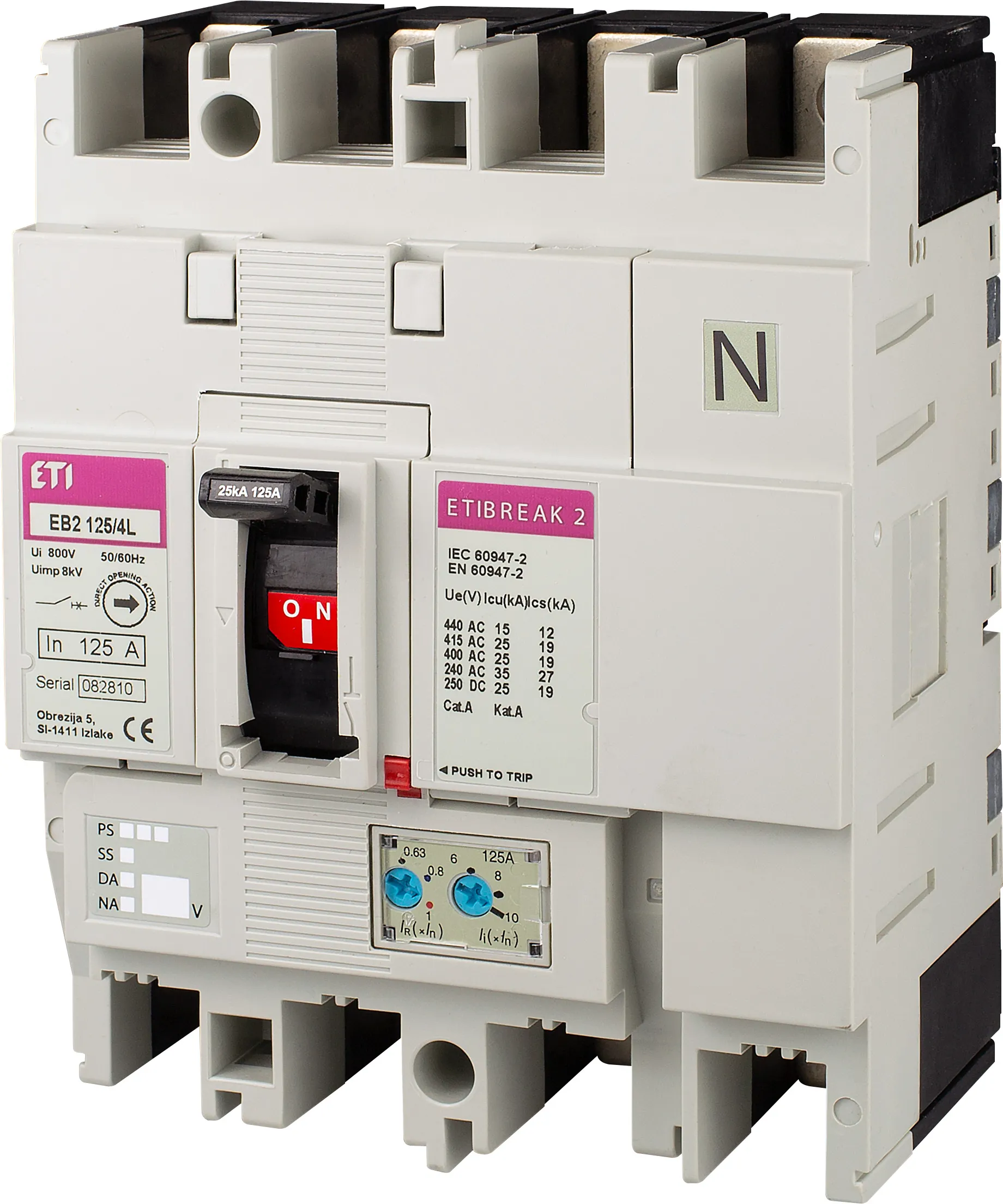 Kompaktni prekidač EB2 125/4S 100A 4p 004671051