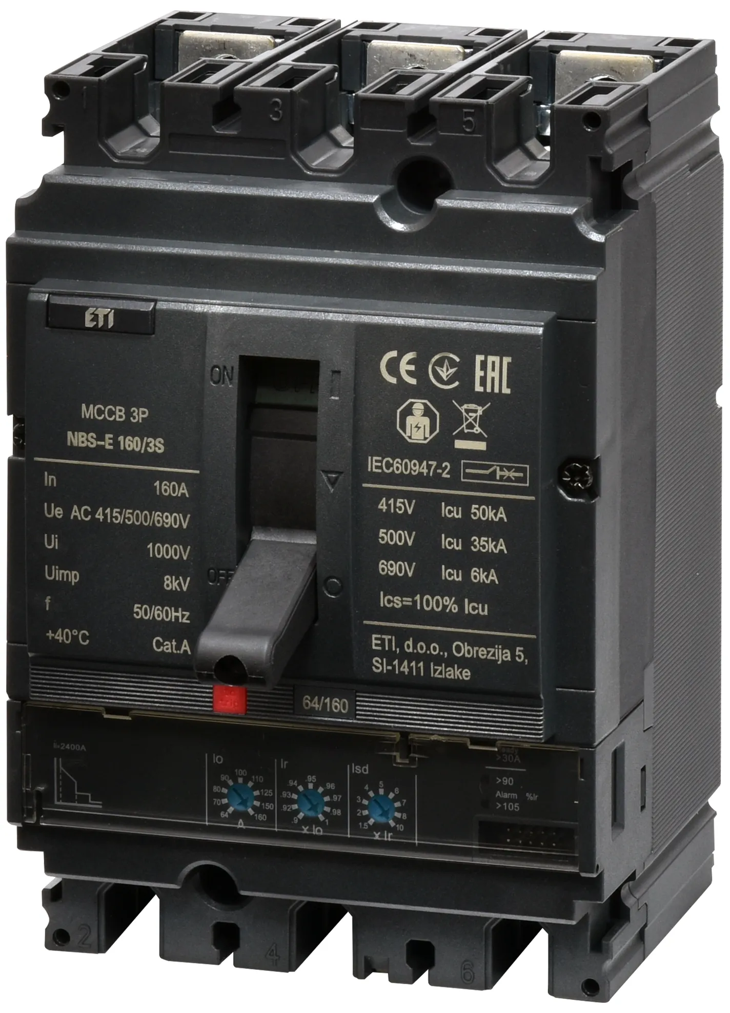 Kompaktni prekidač NBS-E 160/3S 160A 3P 004673057