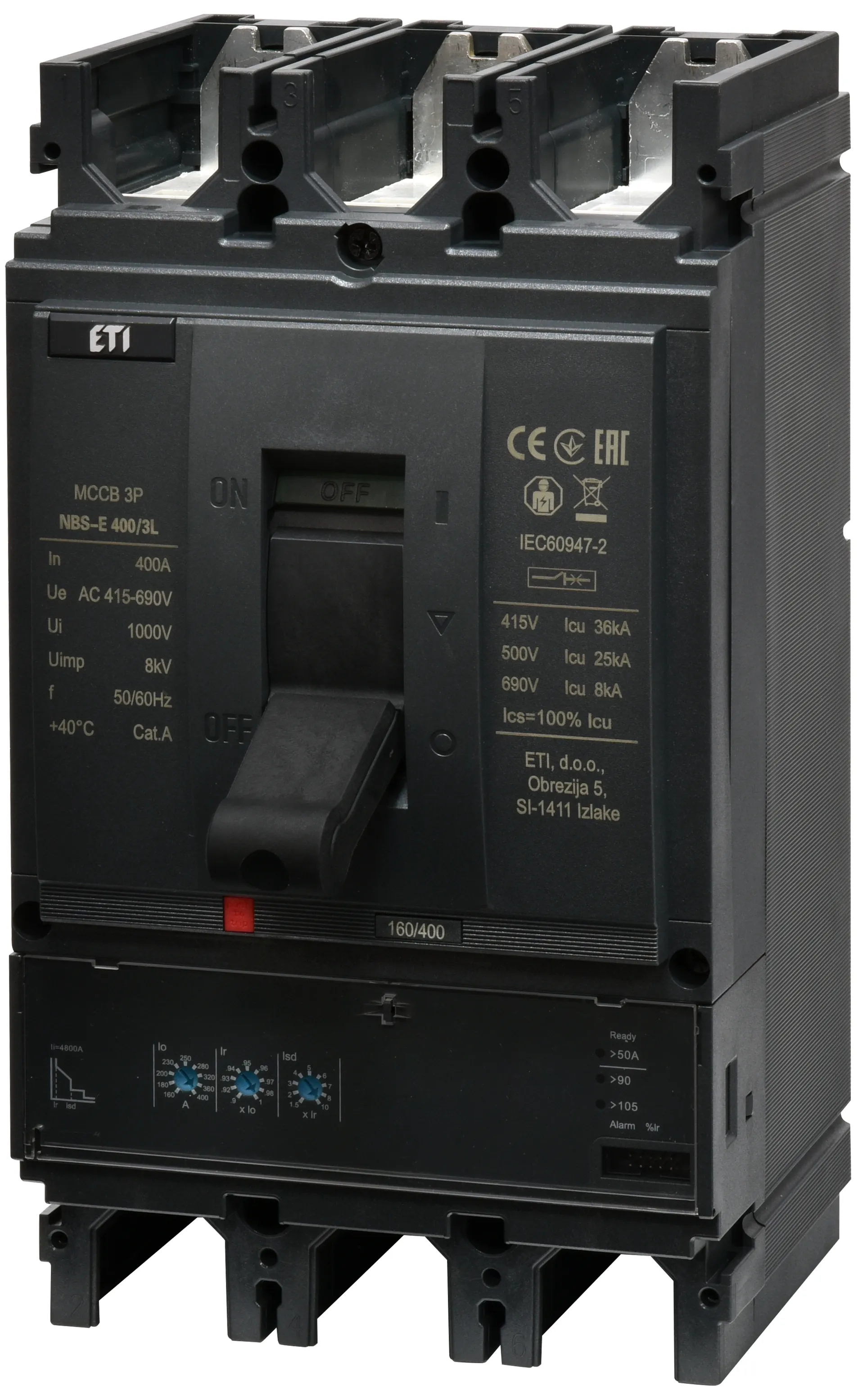 Kompaktni prekidač NBS-E 400/3L 400A 3P 004673109