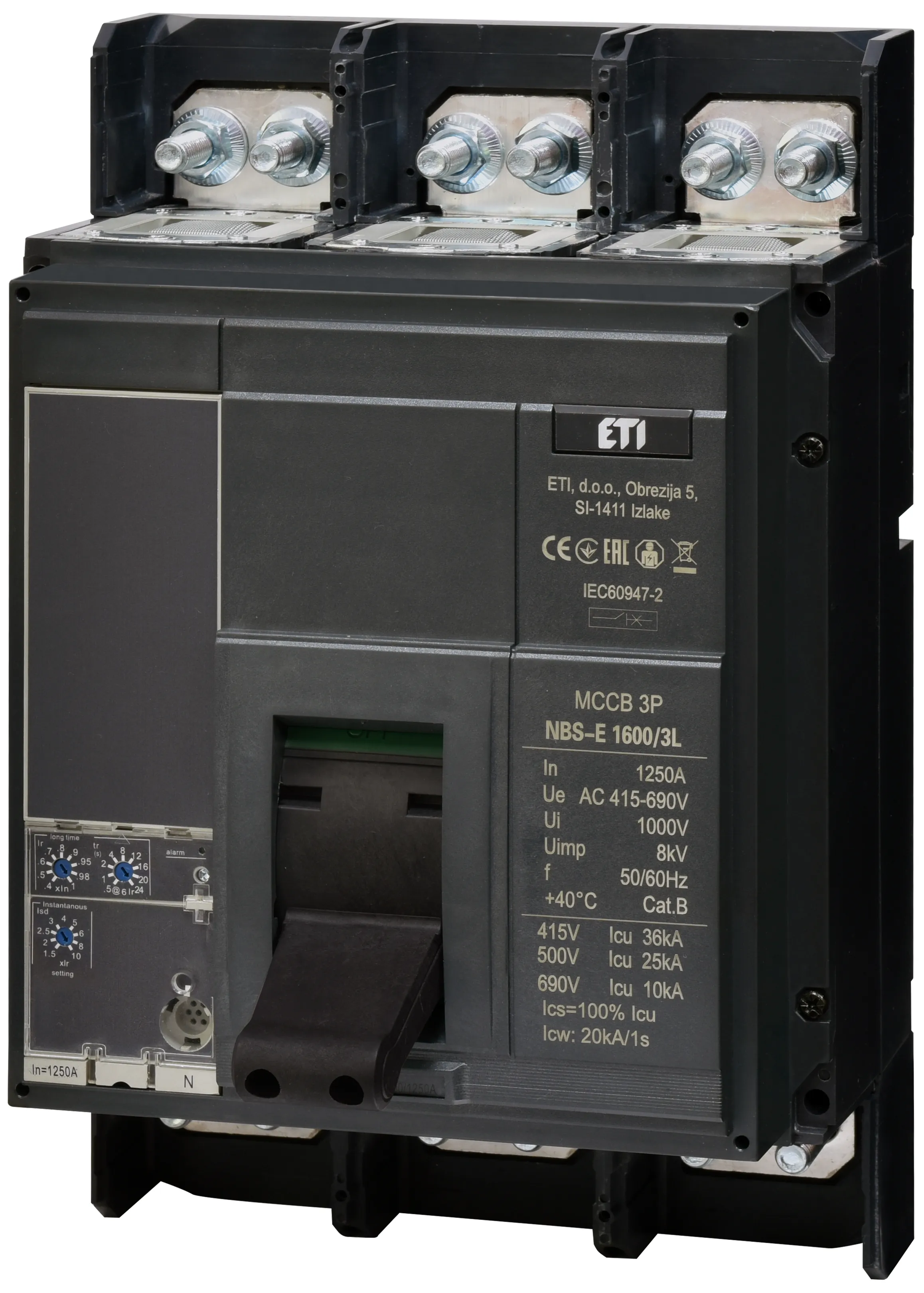 Kompaktni prekidač NBS-E 1600/3L 1250A 3P 004673162