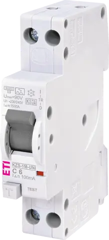 KZS-1M-UNI 1p+N A C6/0.1
