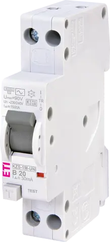 KZS-1M-UNI 1p+N AC B20/0.03