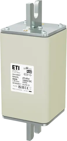 NHU3L aR/aBat 800A/1500V DC AL