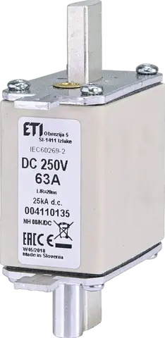 Slika NH00/K 63A/250V DC