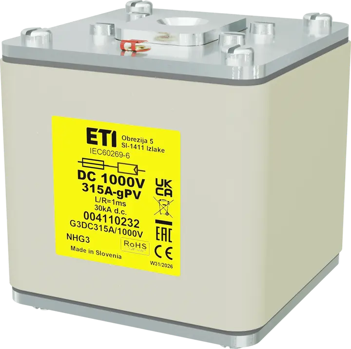 Slika NHG3 gPV 315A/1000V DC