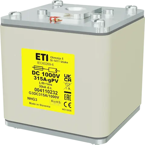 Slika NHG3 gPV 315A/1000V DC