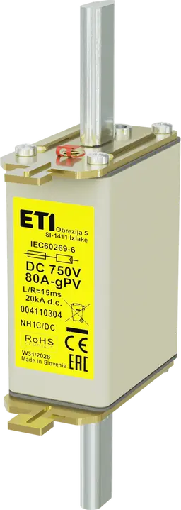 Slika *NH1C gPV 80A/750V DC