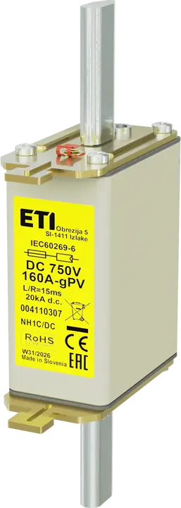 Slika *NH1C gPV 160A/750V DC
