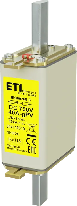 Slika *NH0 gPV 40A/750V DC