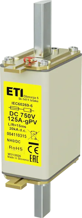 Slika *NH0 gPV 125A/750V DC