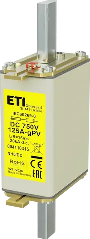 *NH0 gPV 125A/750V DC