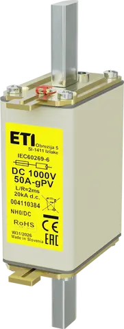 NH0 gPV 50A/1000V DC