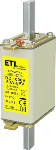 NH0 gPV 63A/1000V DC