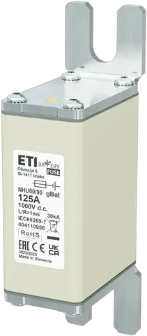 NHU00/90 gBat 125A/1000V DC
