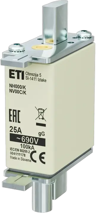Slika NH000/K gG 25A/690V
