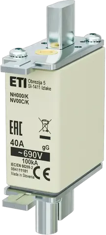 Slika NH000/K gG 40A/690V