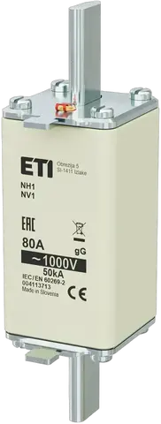 Slika NH1/85 gG 80A/1000V