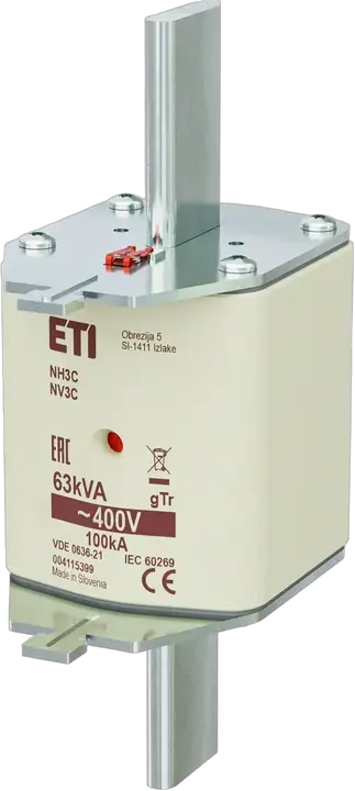 Slika NH3C gTr 91A/400V/63kVA