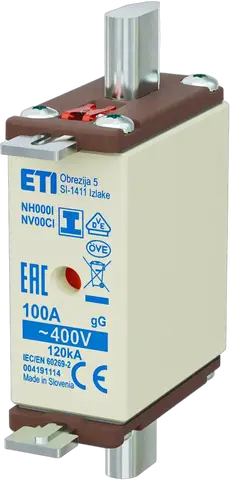 NH000/I gG 100A/400V