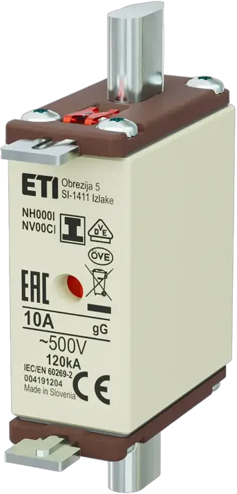 Slika NH000/I gG 10A/500V
