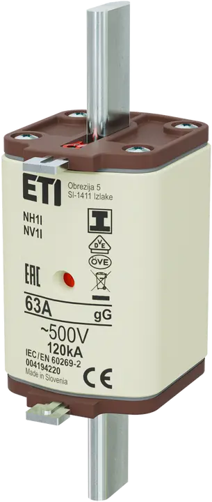 Slika NH1/I gG 63A/500V