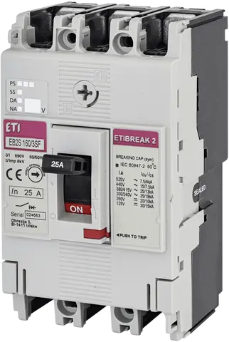 EB2S 160/3SF 25A 3p