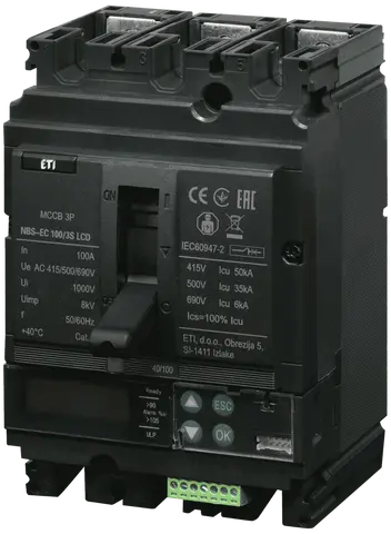 NBS-EC 100/3S LCD 100A 3P