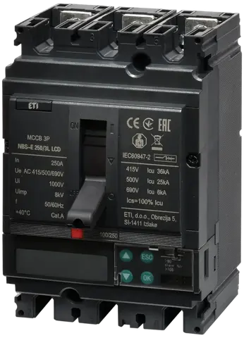 NBS-E 250/3L LCD 250A 3P