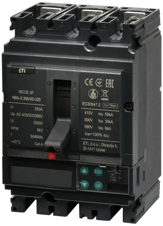 Slika NBS-E 250/3S LCD 250A 3P